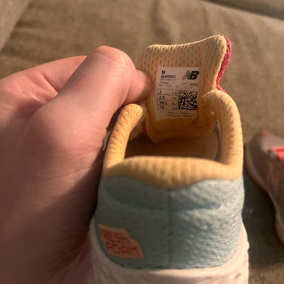 New Balance Kids' Pink and Gray Sneakers - Picture 4 of 4